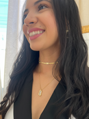 CHOKER MALHA FITA CRAVEJADA