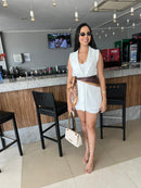 CONJUNTO BRANCO COLETE BRANCO – M