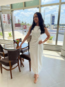 VESTIDO BRANCO MIDI – MODELO ESTRUTURADO / TAM. 38