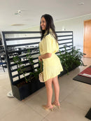 CONJUNTO AMARELO BLUSA + SAIA – M