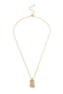 COLAR TRAÇO BANHADO EM OURO 18K COM CANETA EM RÓDIO BRANCO