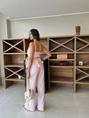 CONJUNTO ROSA BEBÊ (BLUSA + CALÇA E CINTO) M