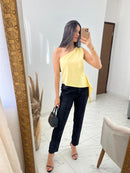 BLUSA ASSIMÉTRICA AMARELA – M