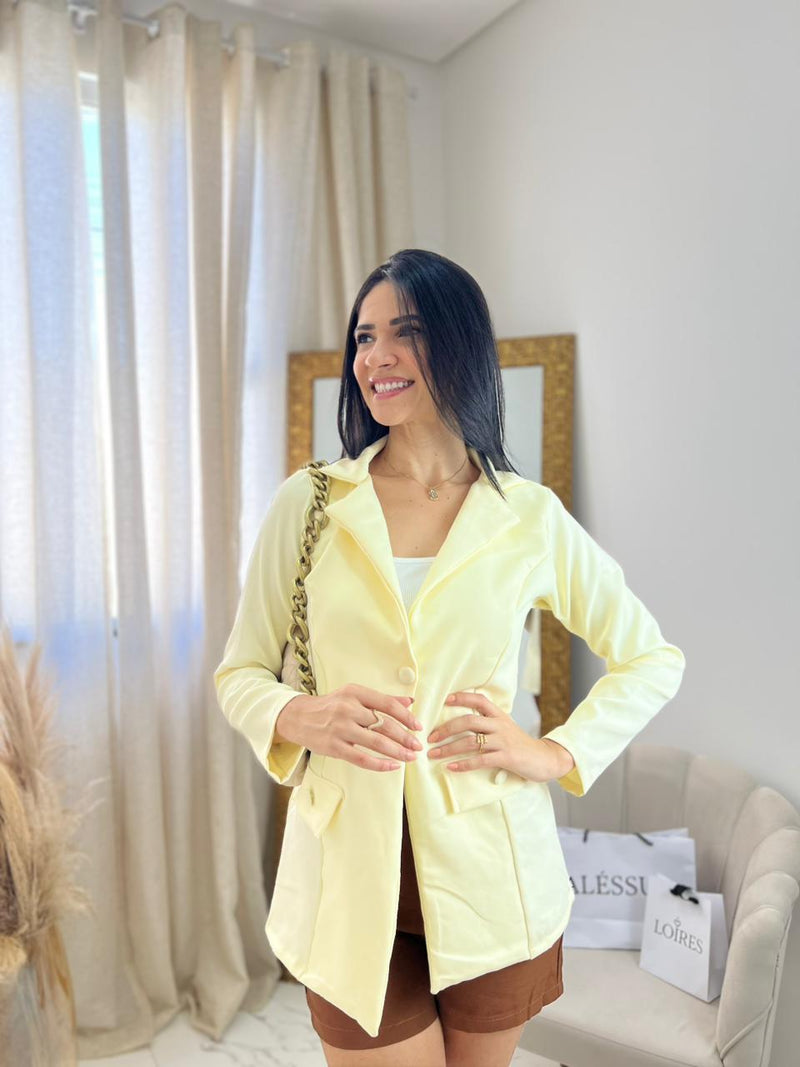 BLAZER AMARELO - TAMANHO ÚNICO