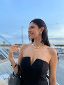 CHOKER MORDERNA COM BANHO EM OURO