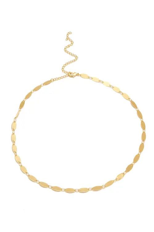 CHOKER MEDALINHA OVAL COM BANHO EM OURO 18K