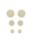 TRIO DE BRINCO CHUVEIRINHO | BANHADO A OURO