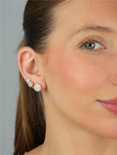 TRIO DE BRINCO CHUVEIRINHO | BANHADO A OURO