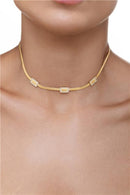 CHOKER MALHA FITA CRAVEJADA